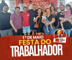 Sindicato marca presença na Festa do Trabalhador e reforça luta por emprego decente