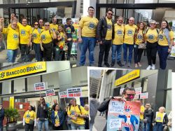 Bancários de Araraquara participam de ato nacional em defesa do Banco do Brasil