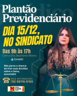 12 de Dezembro: novo Plantão Jurídico Previdenciário do Sindicato. Participe!