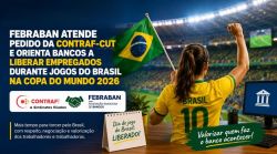 Febraban atende pedido da Contraf-CUT e Sindicatos e orienta bancos a liberar empregados durante jogos do Brasil na Copa Febraban atende pedido da Contraf-CUT e Sindicatos e orienta bancos a liberar empregados durante jogos do Brasil na Copa