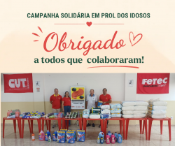 Sindicato entrega doações da Campanha do Idoso à Vila Vicentina Sindicato entrega doações da Campanha do Idoso à Vila Vicentina